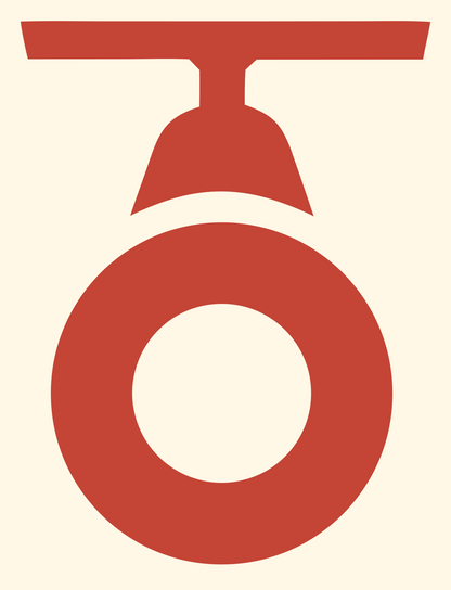 Bold Track Spotlight Wheel Mark #fff8e7/#c44536