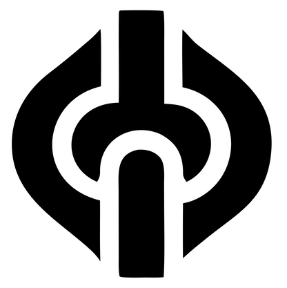 Bold Chain Link Wheel Mark #ffffff/#000000