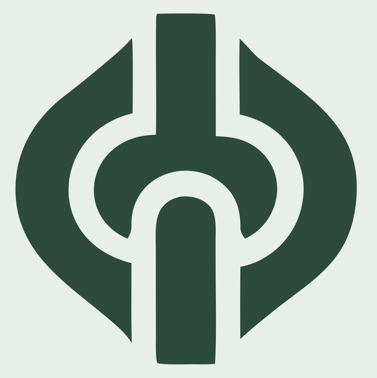 Bold Chain Link Wheel Mark #e8efe9/#2d4a3e