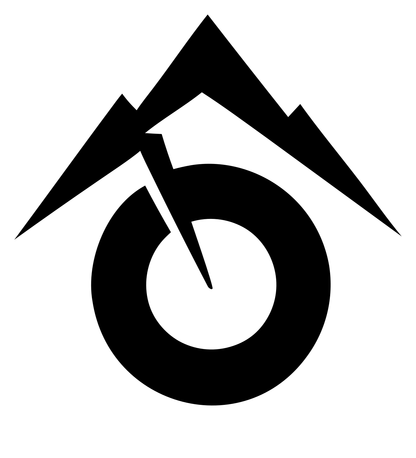 Bold Mountain Ring Emblem #ffffff/#000000