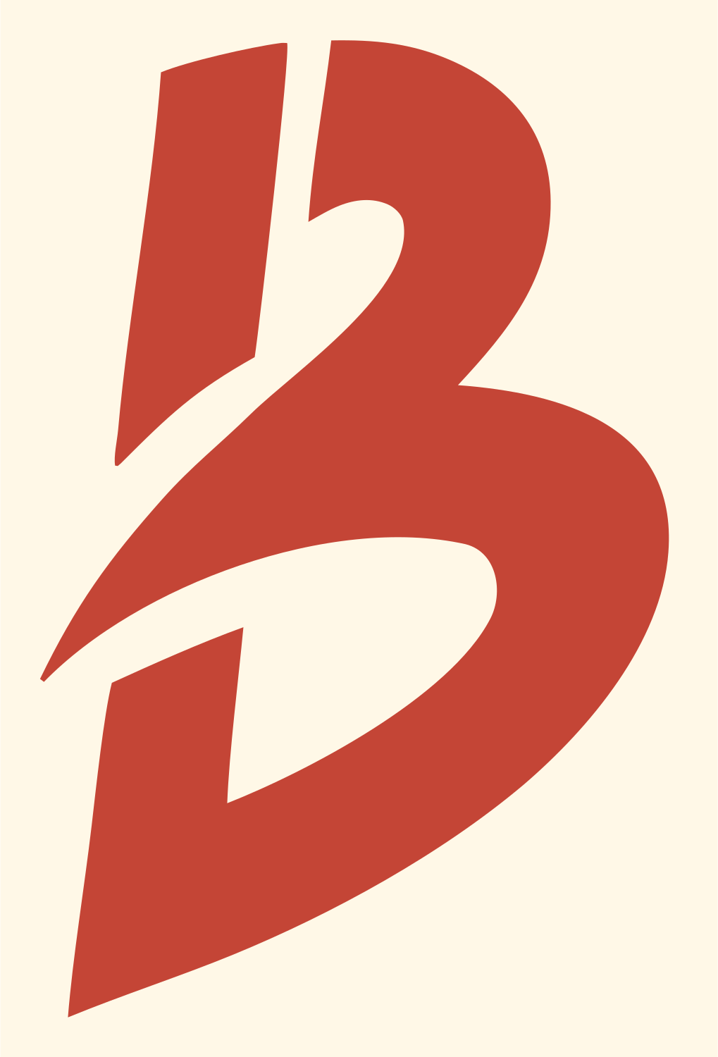 Bold Letter B MTB Mark #fff8e7/#c44536