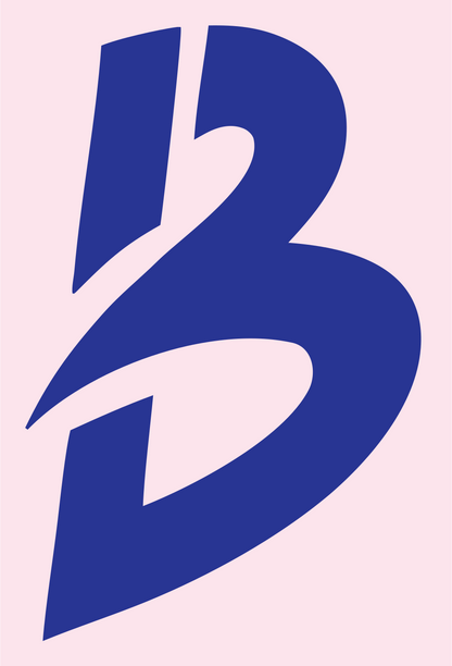 Bold Letter B MTB Mark #fce4ec/#283593