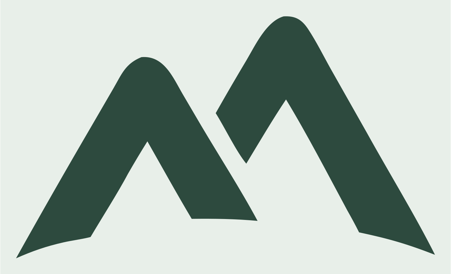 Dual Peak Mountain Mark #e8efe9/#2d4a3e