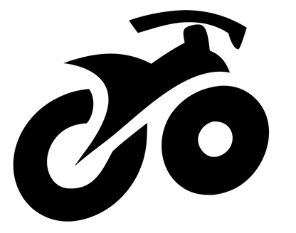 Monoline Motorcycle Side Mark #ffffff/#000000