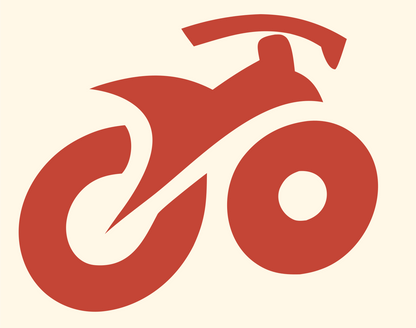 Monoline Motorcycle Side Mark #fff8e7/#c44536