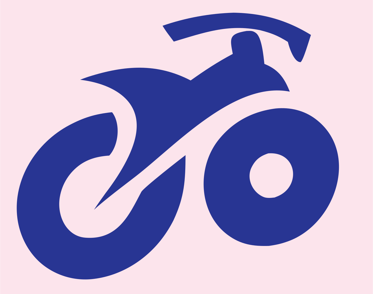 Monoline Motorcycle Side Mark #fce4ec/#283593