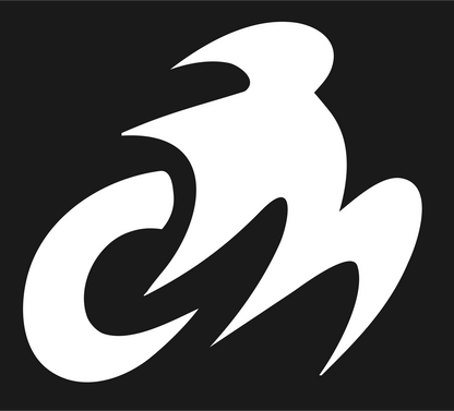 Aggressive Rider Silhouette Mark #1a1a1a/#ffffff