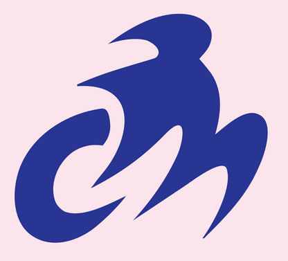 Aggressive Rider Silhouette Mark #fce4ec/#283593