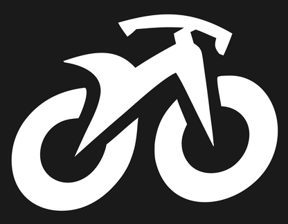 Monoline Mountain Bike Icon #1a1a1a/#ffffff