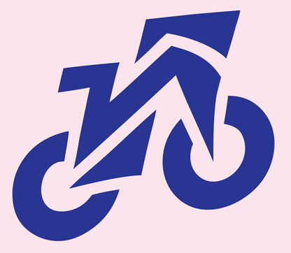 Monoline Cyclist Uphill Crest #fce4ec/#283593