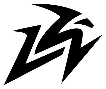 Bold Lightning Bolt MTB Emblem #ffffff/#000000