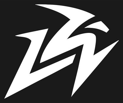 Bold Lightning Bolt MTB Emblem #1a1a1a/#ffffff