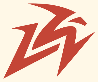 Bold Lightning Bolt MTB Emblem #fff8e7/#c44536