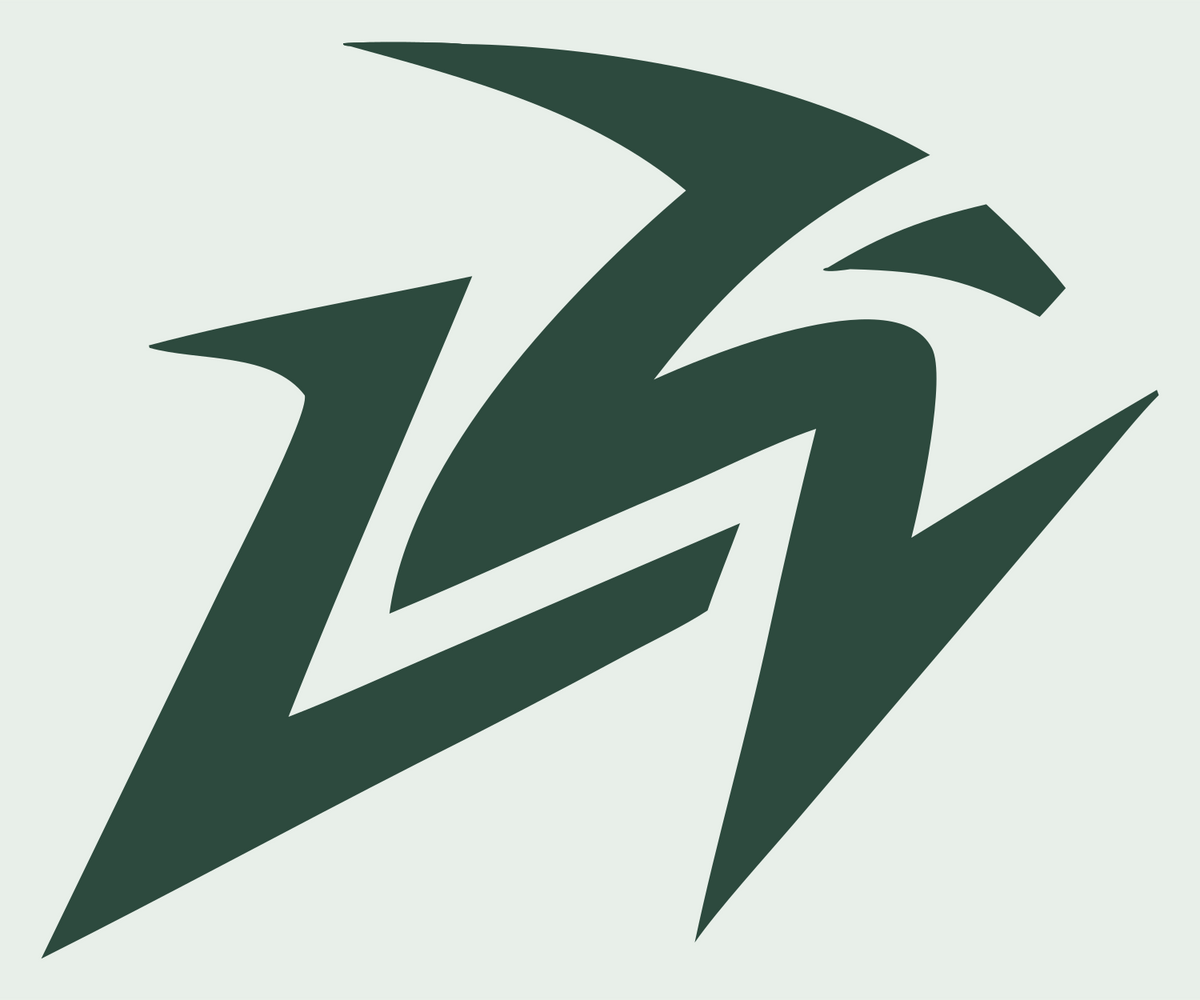 Bold Lightning Bolt MTB Emblem #e8efe9/#2d4a3e