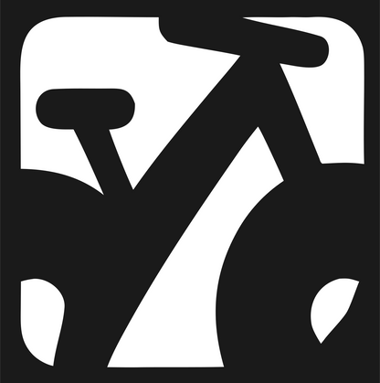 Negative Space Tree Bike Icon #1a1a1a/#ffffff