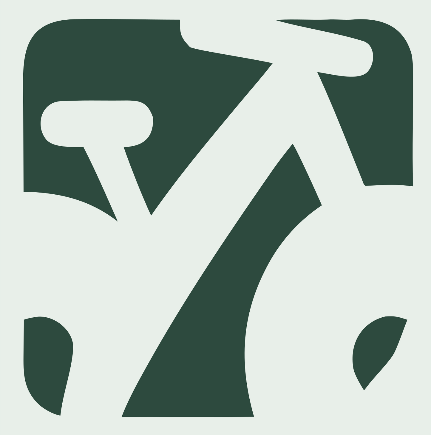 Negative Space Tree Bike Icon #e8efe9/#2d4a3e