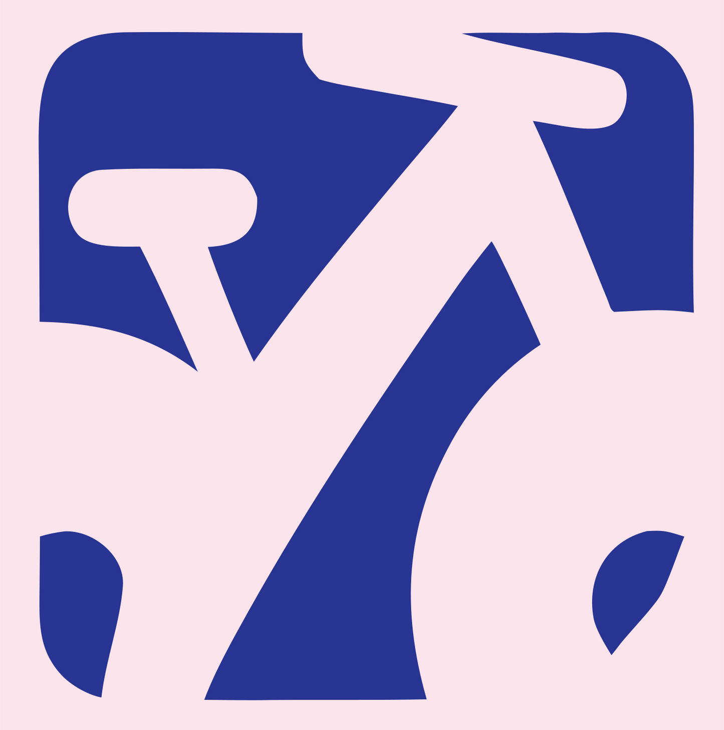 Negative Space Tree Bike Icon #fce4ec/#283593