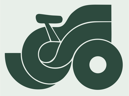 Bold Bicycle Side Profile Mark #e8efe9/#2d4a3e