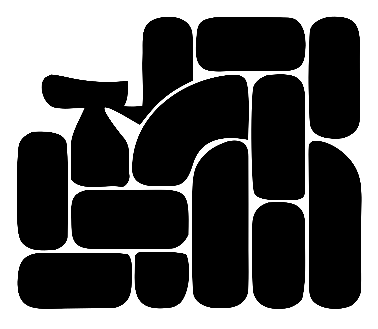 Heavy Brick Wall MTB Badge #ffffff/#000000