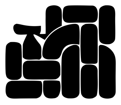 Heavy Brick Wall MTB Badge #ffffff/#000000
