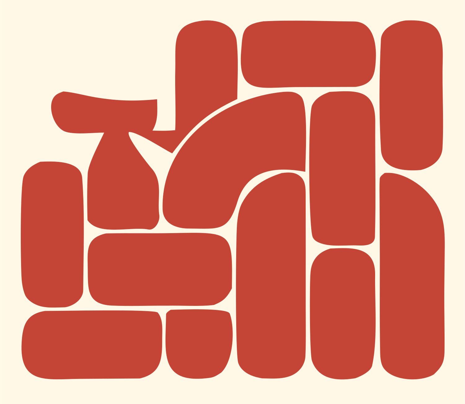 Heavy Brick Wall MTB Badge #fff8e7/#c44536