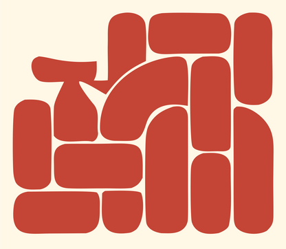 Heavy Brick Wall MTB Badge #fff8e7/#c44536