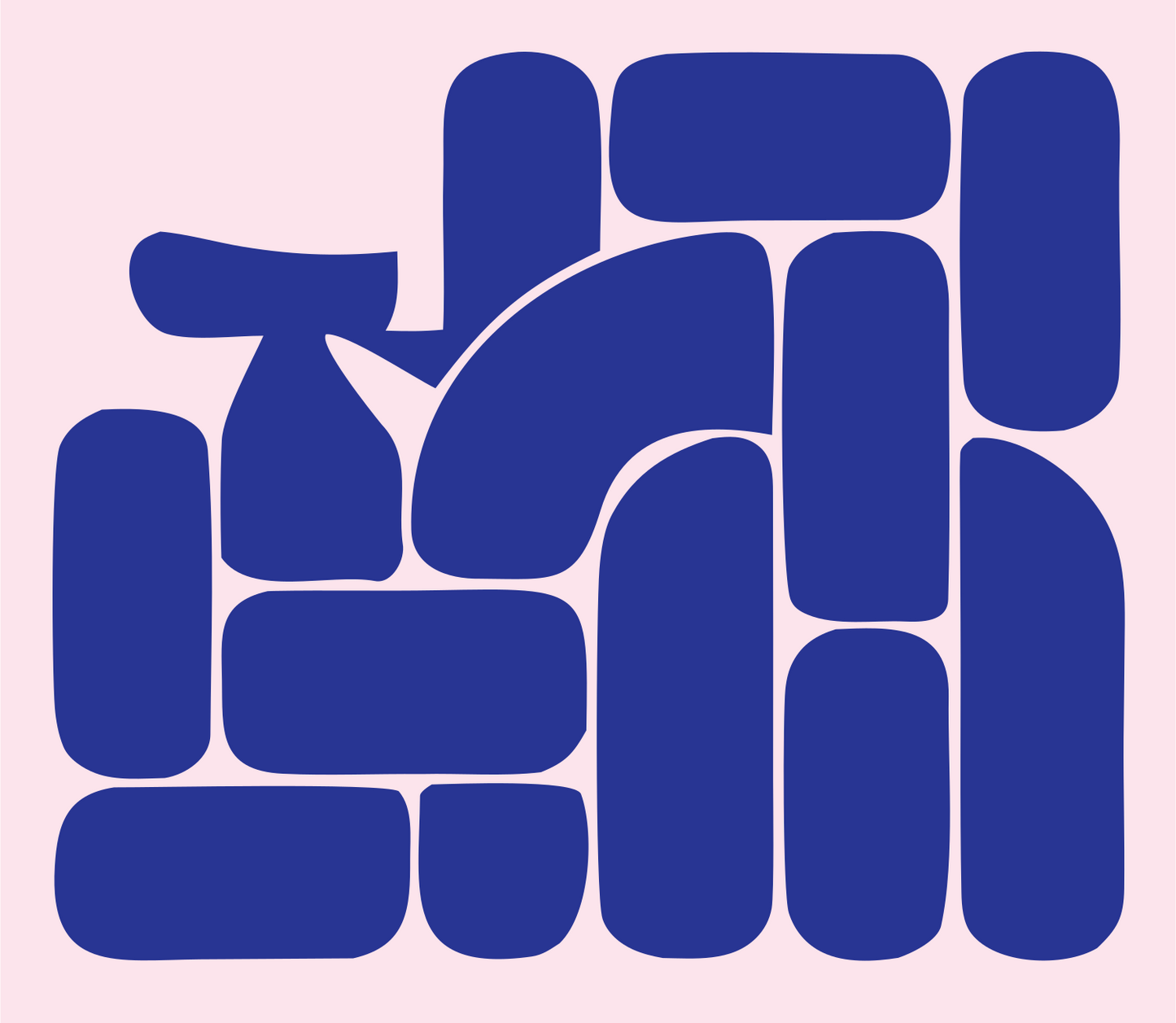 Heavy Brick Wall MTB Badge #fce4ec/#283593