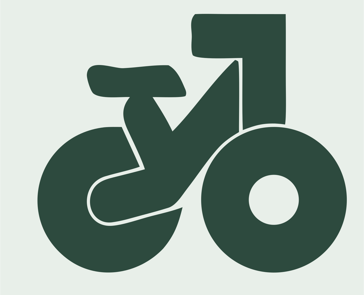 Chunky Bicycle Side Icon #e8efe9/#2d4a3e