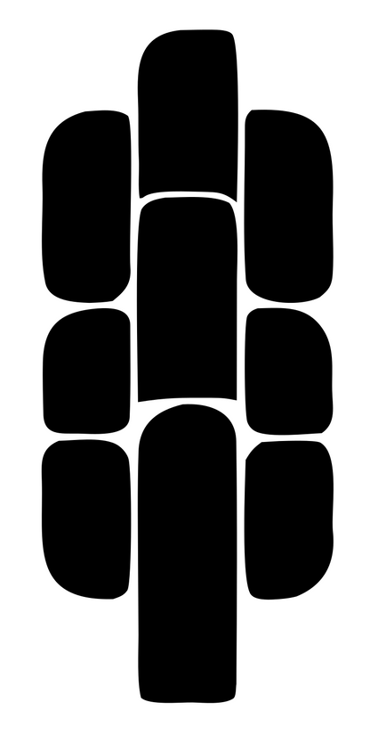 Blocky Tire Tread Logo #ffffff/#000000