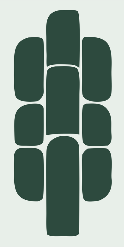 Blocky Tire Tread Logo #e8efe9/#2d4a3e