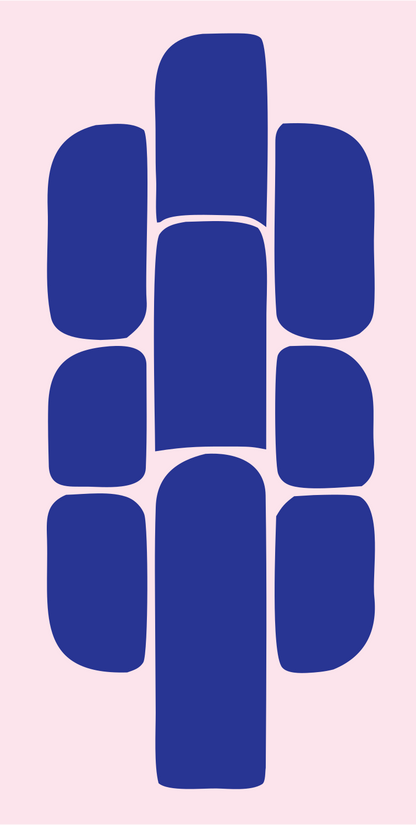 Blocky Tire Tread Logo #fce4ec/#283593