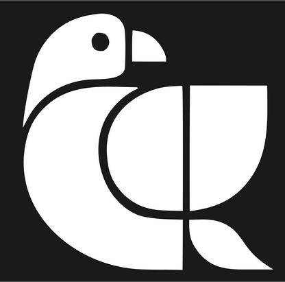 Geometric Parrot Body Mark #1a1a1a/#ffffff