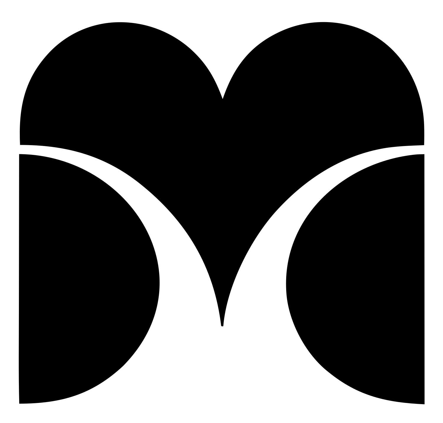 Geometric Double Wing Emblem #ffffff/#000000