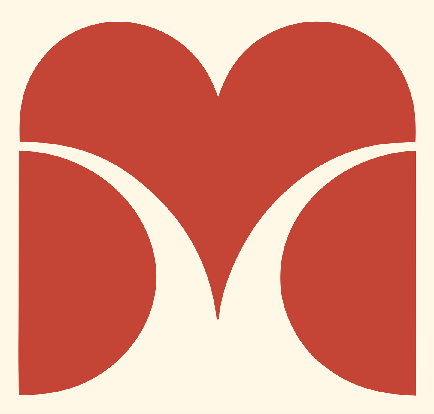 Geometric Double Wing Emblem #fff8e7/#c44536