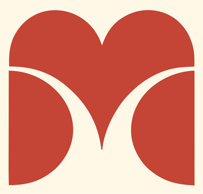 Geometric Double Wing Emblem #fff8e7/#c44536