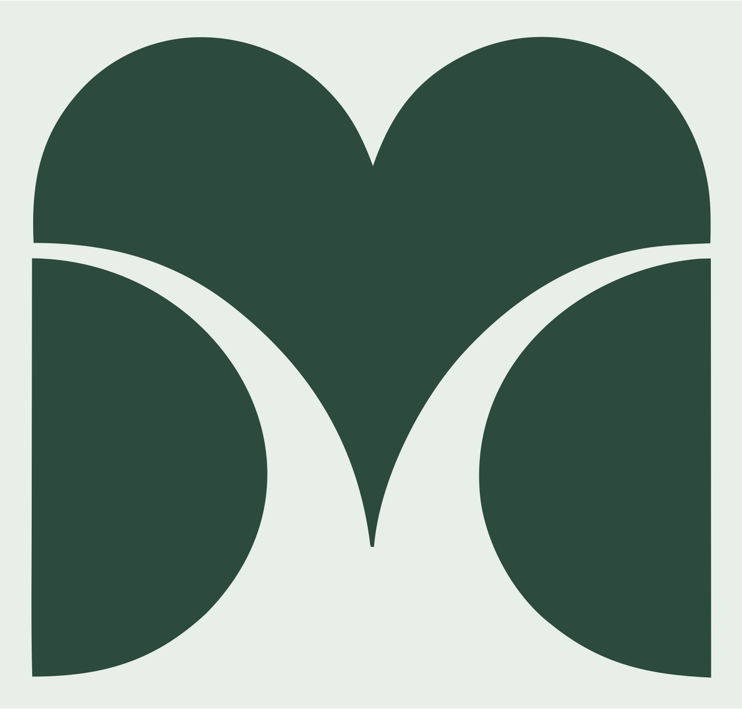 Geometric Double Wing Emblem #e8efe9/#2d4a3e