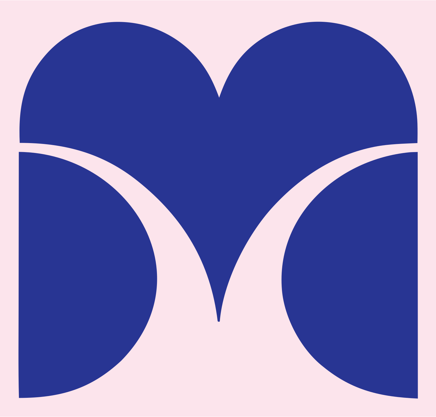 Geometric Double Wing Emblem #fce4ec/#283593