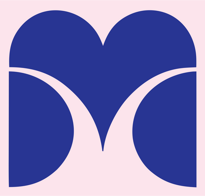 Geometric Double Wing Emblem #fce4ec/#283593