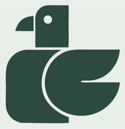 Geometric Pigeon Body Icon #e8efe9/#2d4a3e