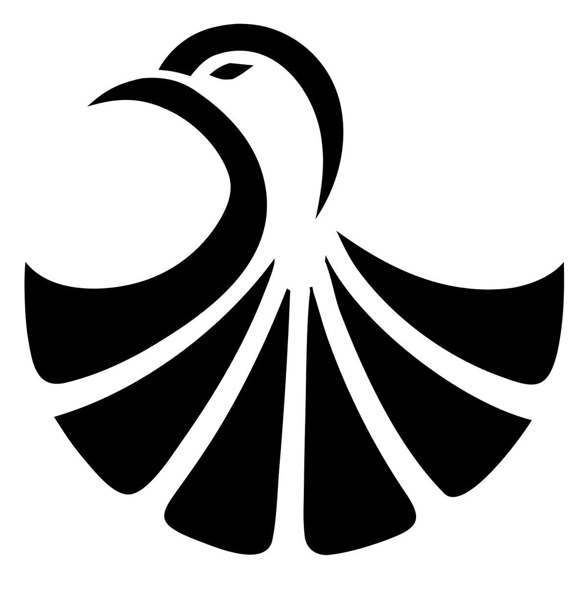 Monoline Spread Eagle Crest #ffffff/#000000