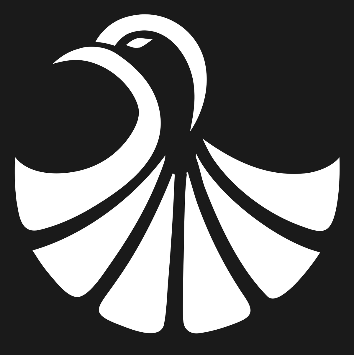 Monoline Spread Eagle Crest #1a1a1a/#ffffff