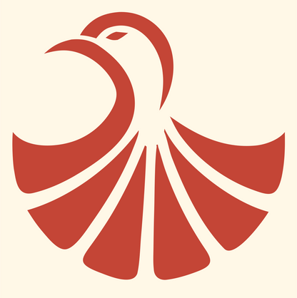 Monoline Spread Eagle Crest #fff8e7/#c44536