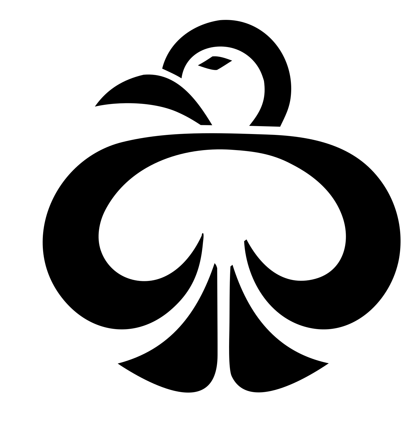 Monoline Raven Body Emblem #ffffff/#000000