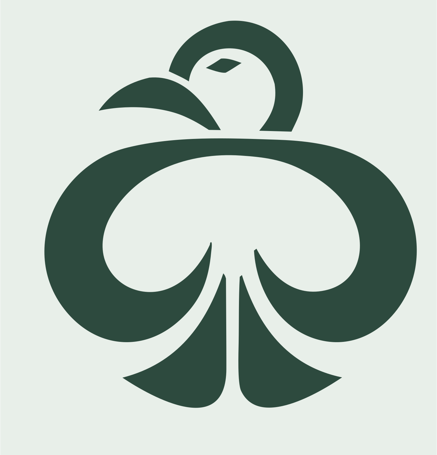 Monoline Raven Body Emblem #e8efe9/#2d4a3e