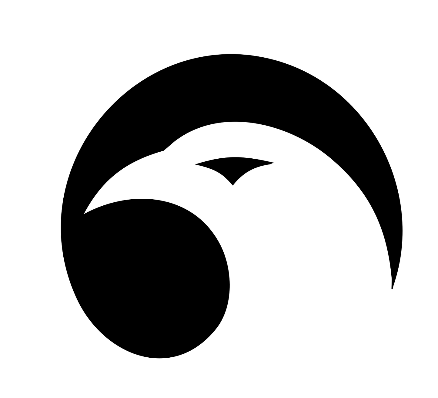 Negative Space Eagle Head Mark #ffffff/#000000