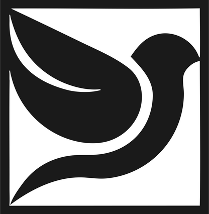 Negative Space Dove Flight Mark #1a1a1a/#ffffff