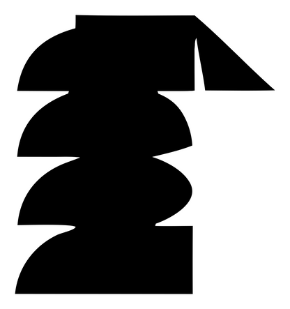 Heavy Owl Silhouette Crest #ffffff/#000000