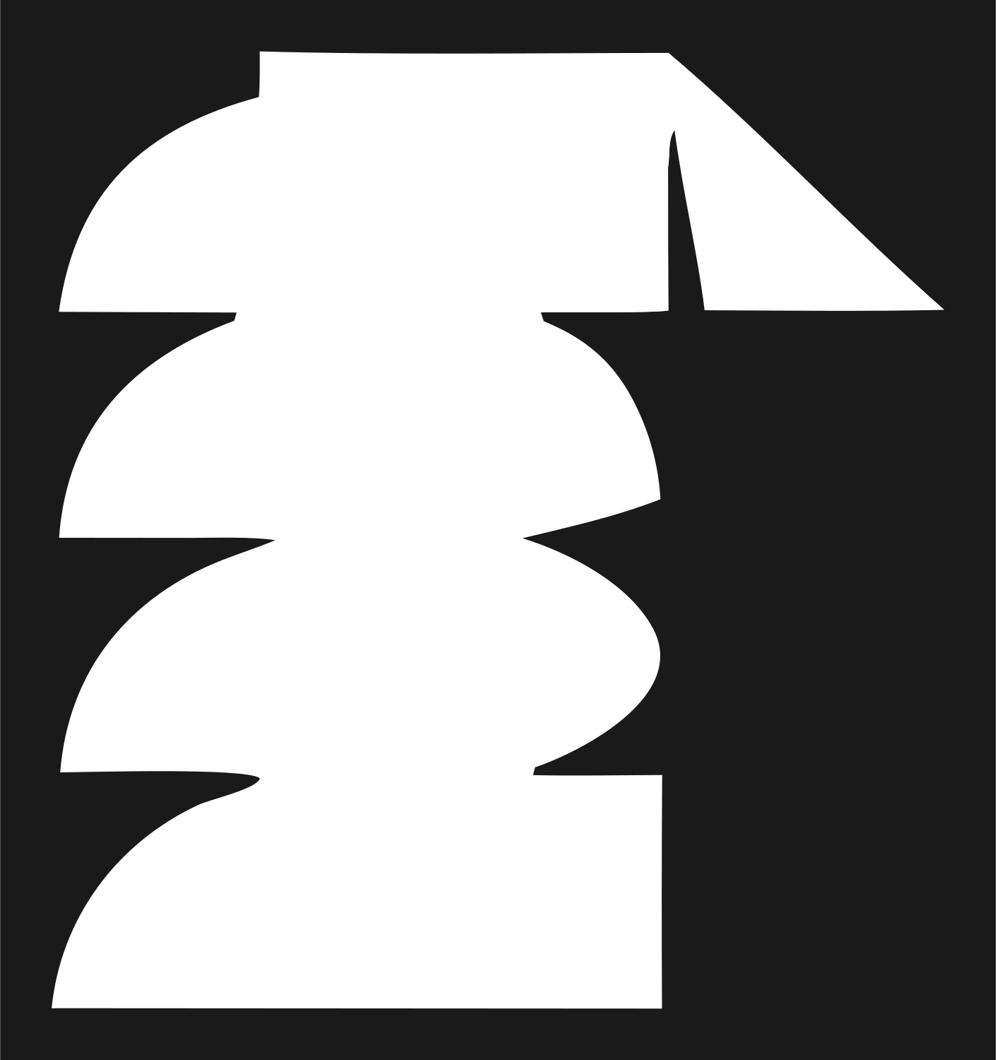 Heavy Owl Silhouette Crest #1a1a1a/#ffffff