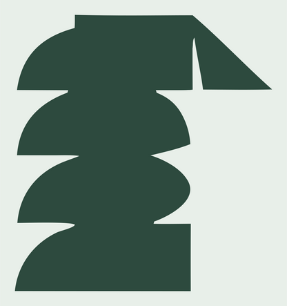 Heavy Owl Silhouette Crest #e8efe9/#2d4a3e
