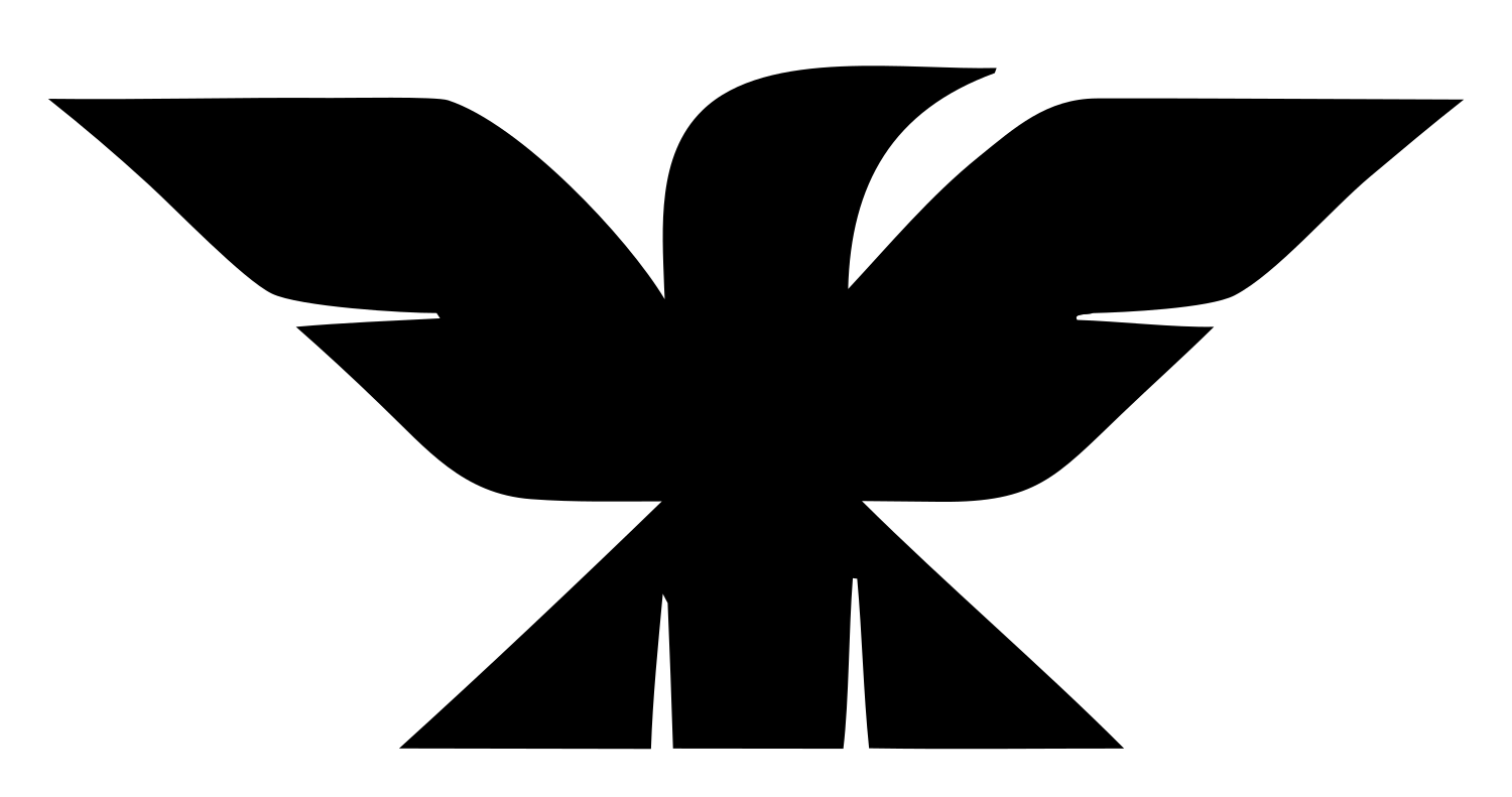 Bold Eagle Spread Wings Mark #ffffff/#000000